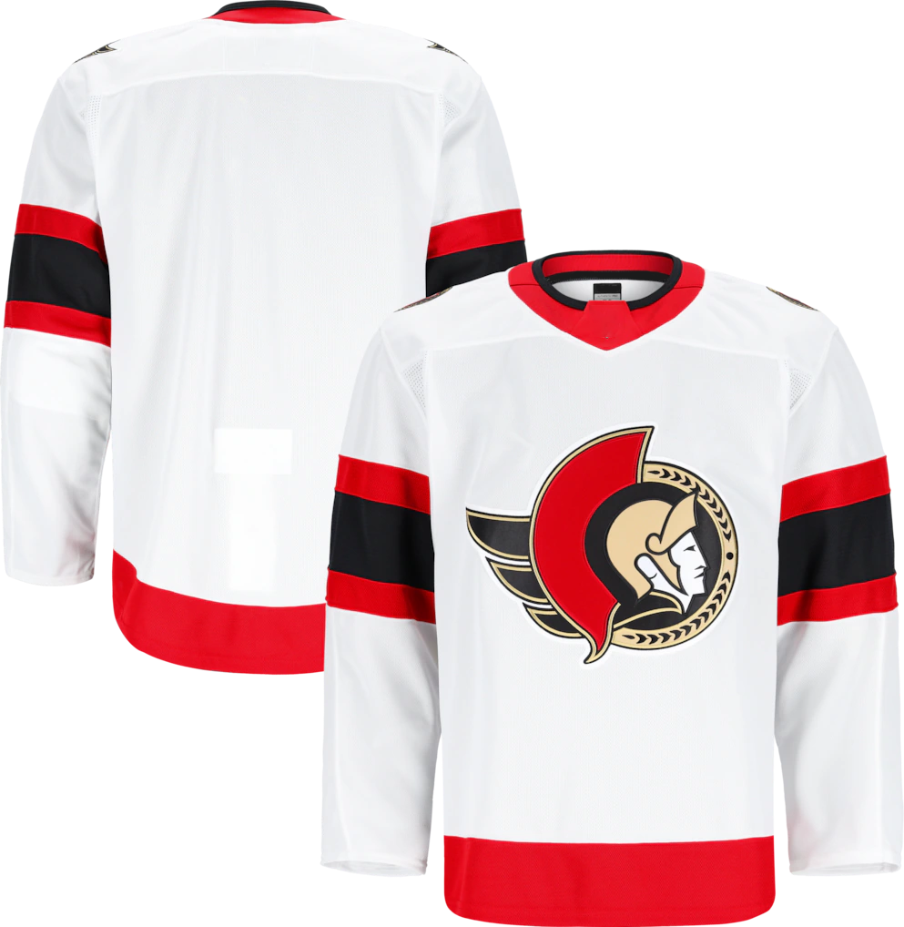 Johmsee O.Senators White Away Authentic Pro Jerseys