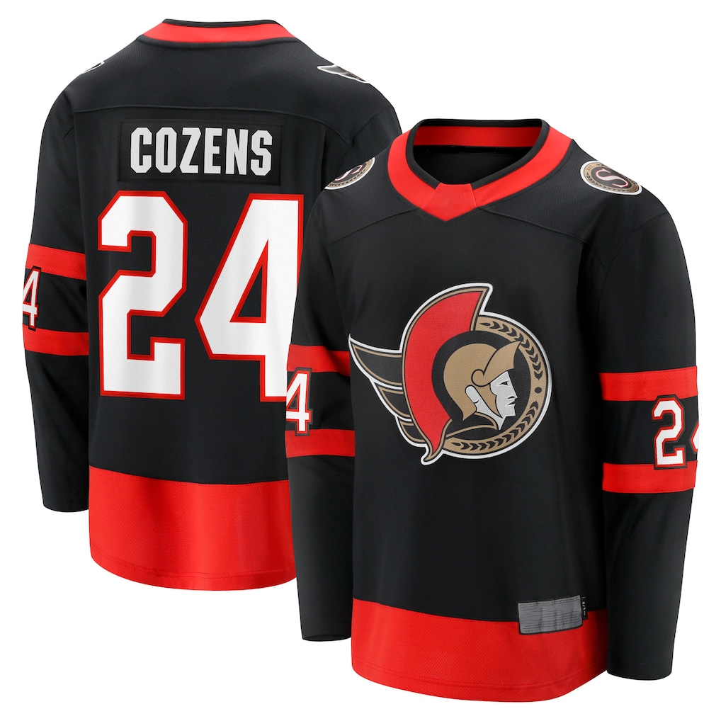 Johmsee O.Senators #24 Dylan Cozens Black Home Breakaway Jerseys