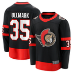 Johmsee O.Senators #35 Linus Ullmark Black Home Premier Breakaway Player Jerseys