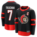 Johmsee O.Senators #7 Brady Tkachuk Black Home Breakaway Jerseys