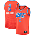 Johmsee OC.Thunder #2 Shai Gilgeous-Alexander Orange Fast Break Player Stitched Jerseys - Statement Edition