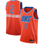 Johmsee OC.Thunder #2 Shai Gilgeous-Alexander Orange Swingman Stitched Jerseys - Statement Edition