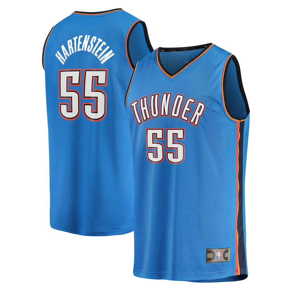 Johmsee OC.Thunder #55 Isaiah Hartenstein Blue Fast Break Replica Player Stitched Jerseys - Icon Edition