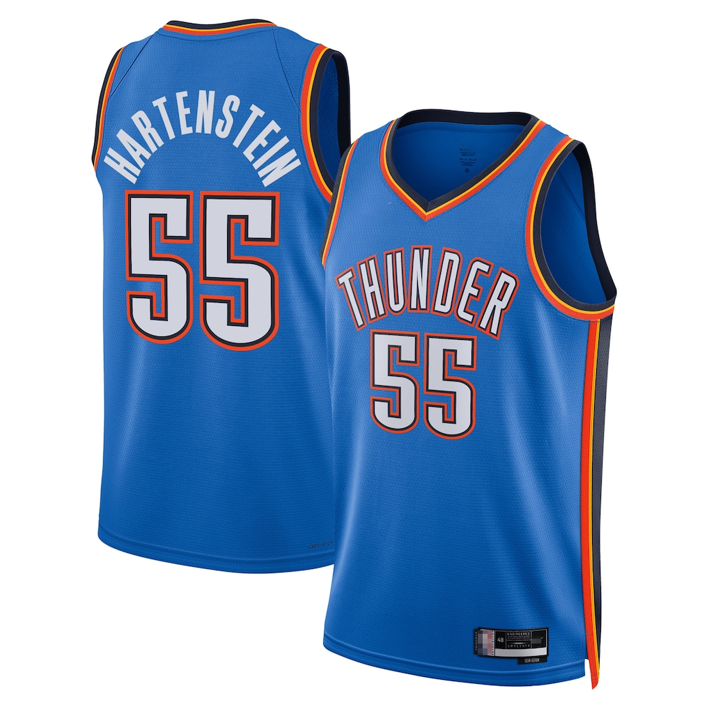 Johmsee OC.Thunder #55 Isaiah Hartenstein Blue Swingman Player Stitched Jerseys - Icon Edition