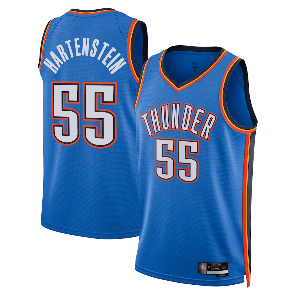Johmsee OC.Thunder #55 Isaiah Hartenstein Blue Swingman Stitched Jerseys - Icon Edition