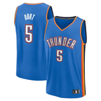 Johmsee OC.Thunder #5 Luguentz Dort Blue Fast Break Replica Player Stitched Jerseys- Icon Edition