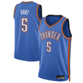 Johmsee OC.Thunder #5 Luguentz Dort Blue Swingman Player Stitched Jerseys - Icon Edition