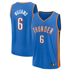 Johmsee OC.Thunder #6 Jaylin Williams Blue Fast Break Replica Player Stitched Jerseys - Icon Edition