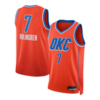 Johmsee OC.Thunder #7 Chet Holmgren Orange Swingman Stitched Jerseys - Statement Edition