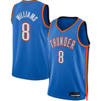 Johmsee OC.Thunder #8 Jalen Williams Blue Swingman Stitched Jerseys - Icon Edition