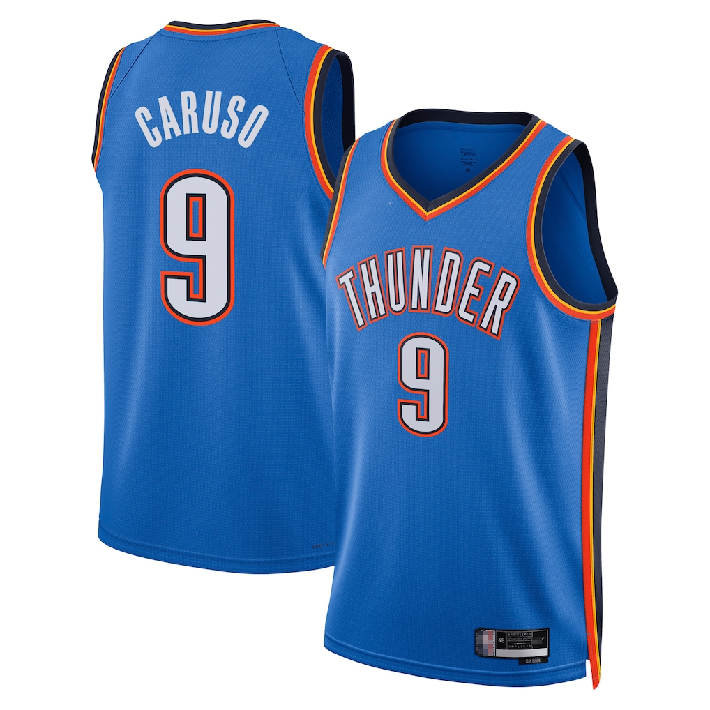 Johmsee OC.Thunder #9 Alex Caruso Blue Swingman Stitched Jerseys- Icon Edition