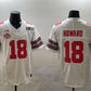 O.State Buckeyes #18 Will Howard White 2025 CFP Final With National Champions Patch F.U.S.E. Vapor Limited Stitched Football American College Jerseys