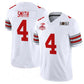 O.State Buckeyes #4 Jeremiah Smith White 2025 CFP Final With National Champions Patch F.U.S.E. Vapor Limited Stitched Football American College Jerseys