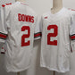 O.State Buckeyes #2 Caleb Downs White FUSE Football Stitched American College Jerseys