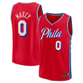 Johmsee P.76ers #0 Tyrese Maxey  Red Fast Break Replica Player Jerseys - Statement Edition