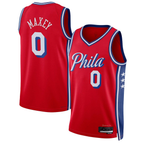 Johmsee P.76ers #0 Tyrese Maxey  Red Swingman Jerseys - Statement Edition