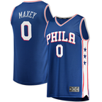 Johmsee P.76ers #0 Tyrese Maxey  Royal Fast Break Replica Jerseys - Icon Edition