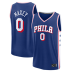 Johmsee P.76ers #0 Tyrese Maxey  Royal Fast Break Replica Player Jerseys - Icon Edition