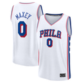 Johmsee P.76ers #0 Tyrese Maxey White Fast Break Replica Player Jerseys - Association Edition