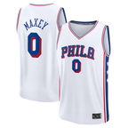 Johmsee P.76ers #0 Tyrese Maxey White Fast Break Replica Player Jerseys - Association Edition