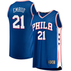 Johmsee P.76ers #21 Joel Embiid  Royal Big & Tall Fast Break Player Jerseys - Icon Edition