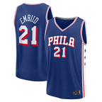 Johmsee P.76ers #21 Joel Embiid  Royal Fast Break Replica Jerseys - Icon Edition