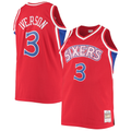 Johmsee P.76ers #3 Allen Iverson Mitchell & Ness Red 1996-97 Big & Tall Hardwood Classics Swingman Jerseys