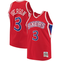 Johmsee P.76ers #3 Allen Iverson Mitchell & Ness Red 1996-97 Hardwood Classics Swingman Jerseys