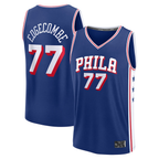 Johmsee P.76ers #77 V. J. Edgecombe Royal 2025 Draft First Round Pick Fast Break Replica Jerseys - Icon Edition