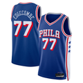 Johmsee P.76ers #77 V. J. Edgecombe Royal 2025 Draft First Round Pick Swingman Jerseys - Icon Edition