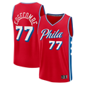 Johmsee P.76ers #77 VJ Edgecombe Red Fast Break Replica Player Jerseys - Statement Edition