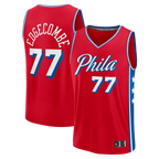 Johmsee P.76ers #77 VJ Edgecombe Red Fast Break Replica Player Jerseys - Statement Edition