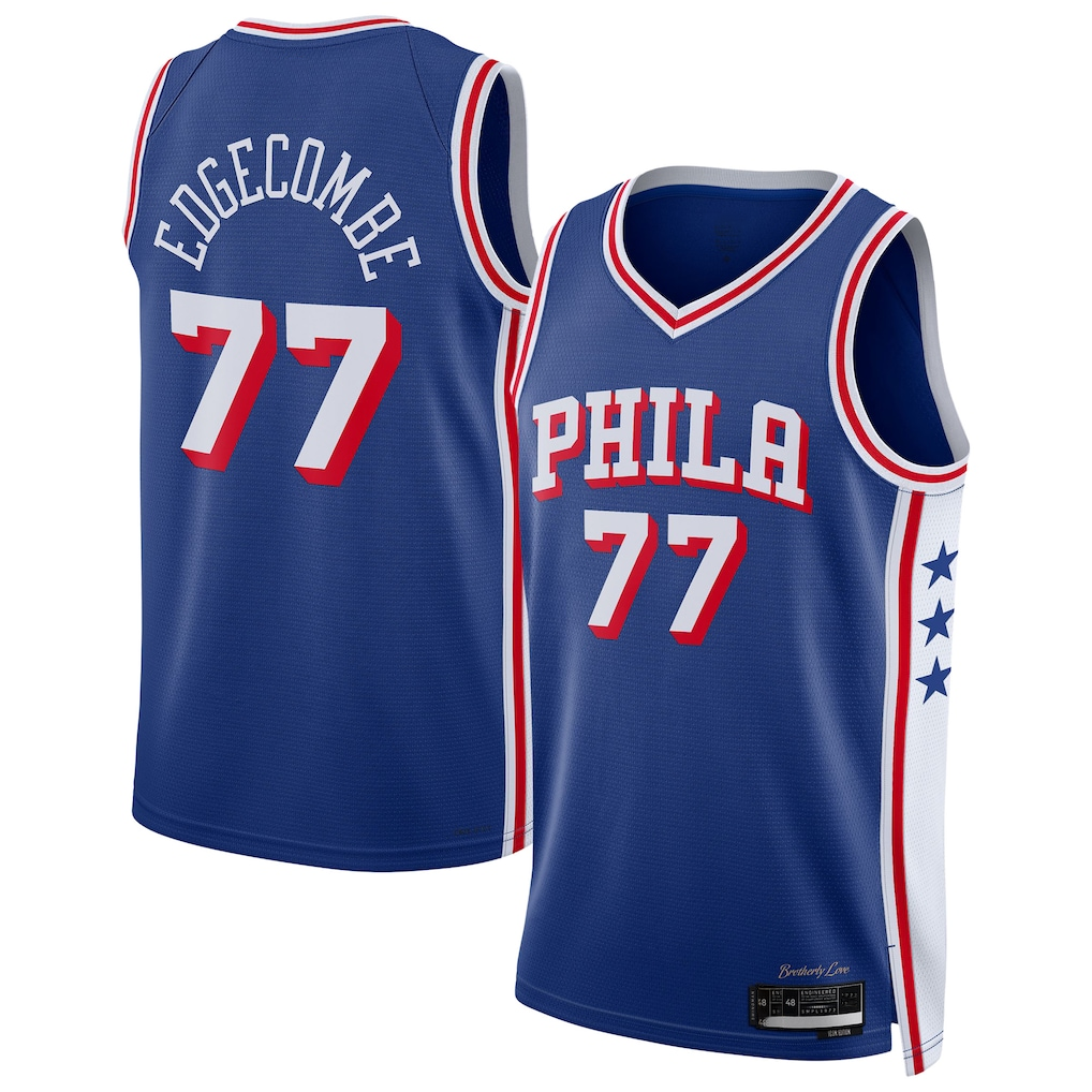 Johmsee P.76ers #77 VJ Edgecombe Royal Swingman Jerseys - Icon Edition