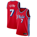 Johmsee P.76ers #7 Jaylen Brown Red Swingman Jerseys - Statement Edition