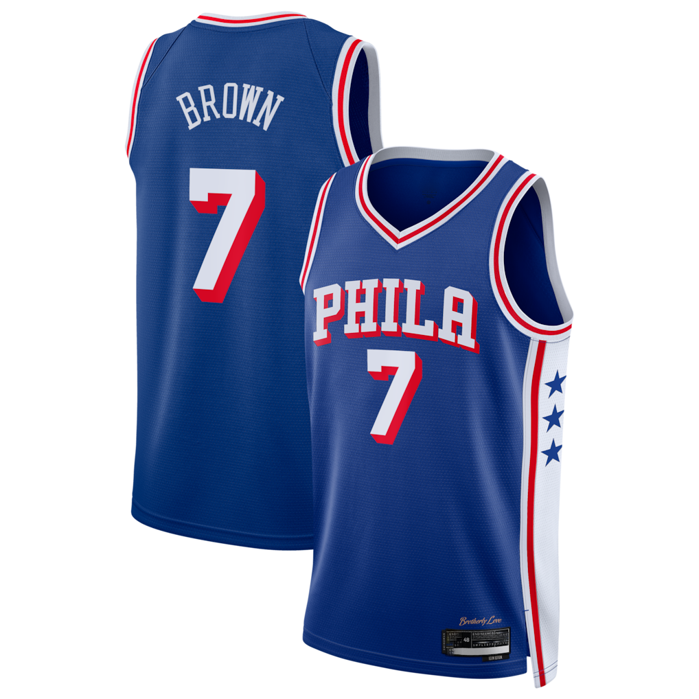Johmsee P.76ers #7 Royal Swingman Jerseys - Icon Edition