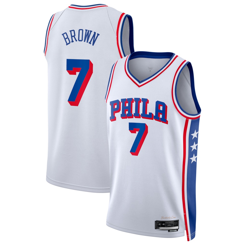 Johmsee P.76ers #7 White Swingman Jerseys - Association Edition