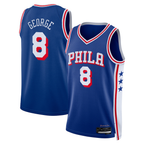 Johmsee P.76ers #8 Paul George Royal 2024 Offseason Addition Swingman Jerseys