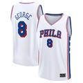 Johmsee P.76ers #8 Paul George White Fast Break Replica Player Jerseys