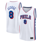 Johmsee P.76ers #8 Paul George White Fast Break Replica Player Jerseys