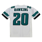 Johmsee P.Eagles 1996 #20 Brian Dawkins Mitchell & Ness White Authentic Throwback Retired Player Stitched Puhic Jersey