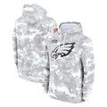 Johmsee P.Eagles Arctic Camo Salute to Service Pullover Hoodies Limited Game Blank Player Stitched Jerseys