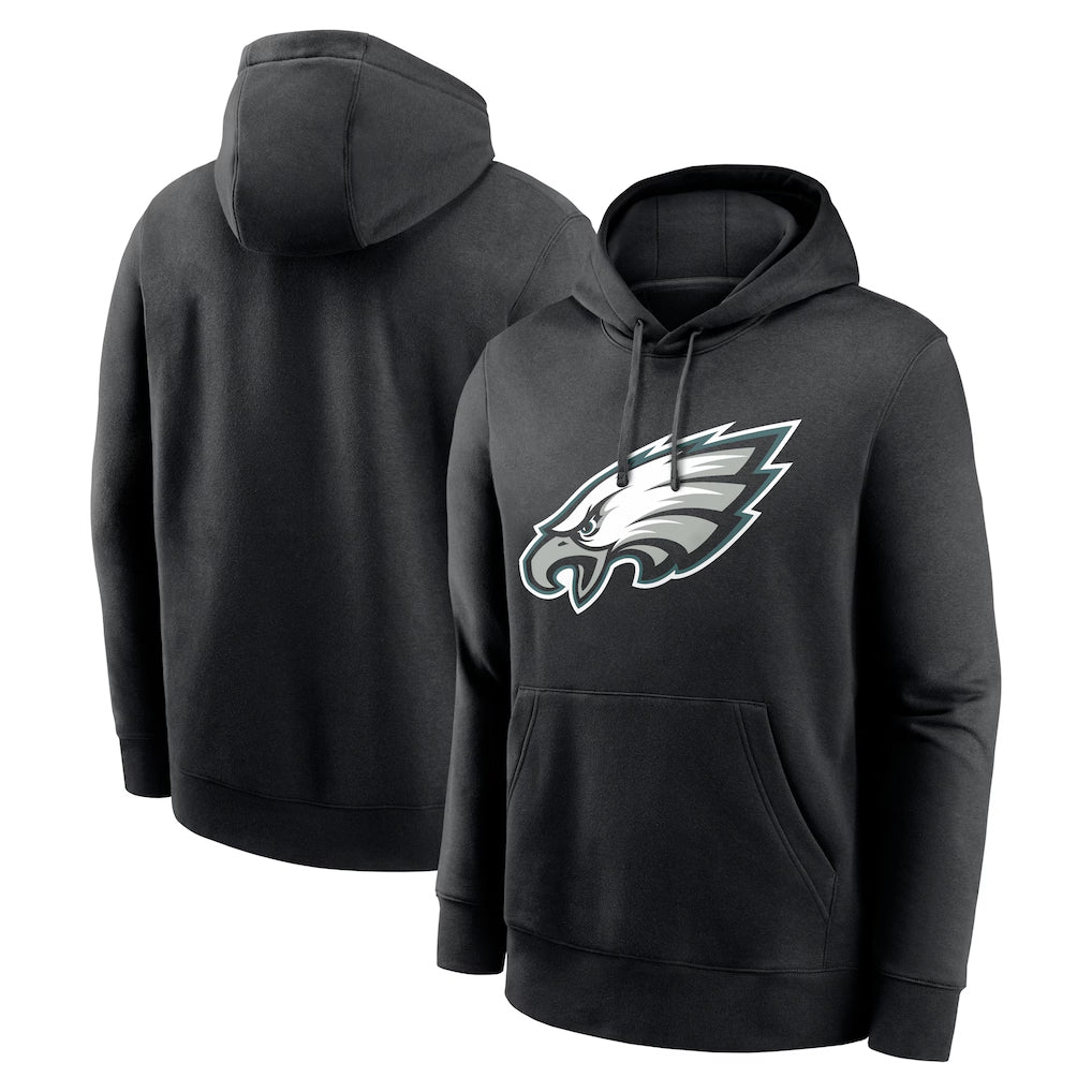 Johmsee P.Eagles Black LOGO Pullover Hoodies Home Game Stitched Jerseys