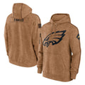 Johmsee P.Eagles Brown Salute to Service Pullover Hoodies Limited Game Blank Player Stitched Jerseys