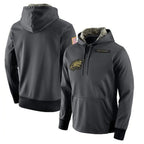 Johmsee P.Eagles Gray Pullover Hoodies Home Game Blank Player Stitched Jerseys