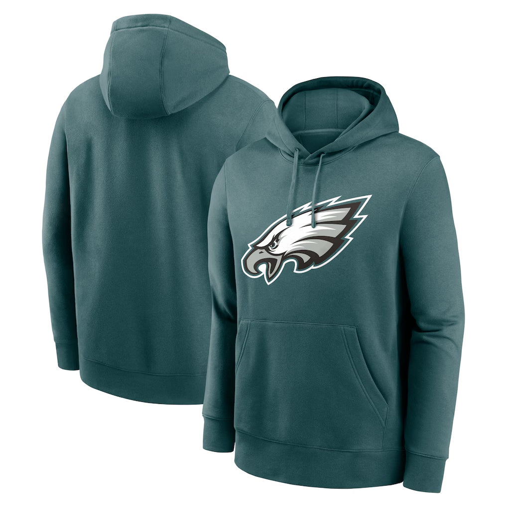 Johmsee P.Eagles Midnight Green Performance Pullover Hoodies Home Game Blank Player Stitched Jerseys