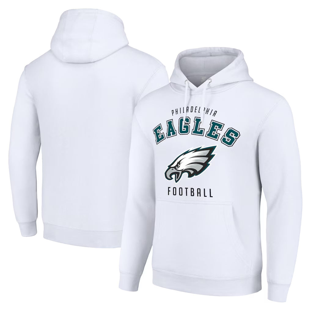Johmsee P.Eagles White Pullover Hoodies Home Game Blank Player Stitched Jerseys