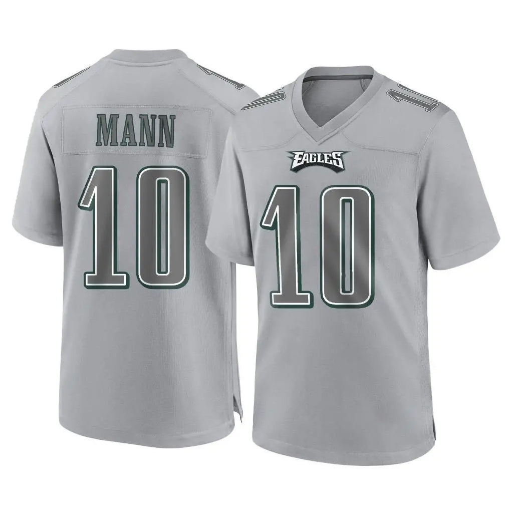 Johmsee P.Eagles #10 Braden Mann Player Gray Atmosphere Fashion Home Game Stitched Jerseys