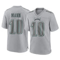 Johmsee P.Eagles #10 Braden Mann Player Gray Atmosphere Fashion Home Game Stitched Jerseys