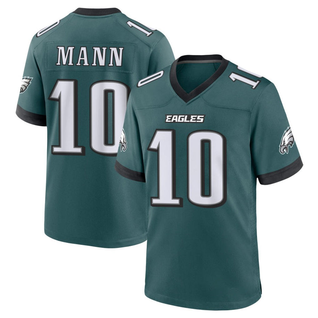 Johmsee P.Eagles #10 Braden Mann Player Green Home Game Stitched Jerseys