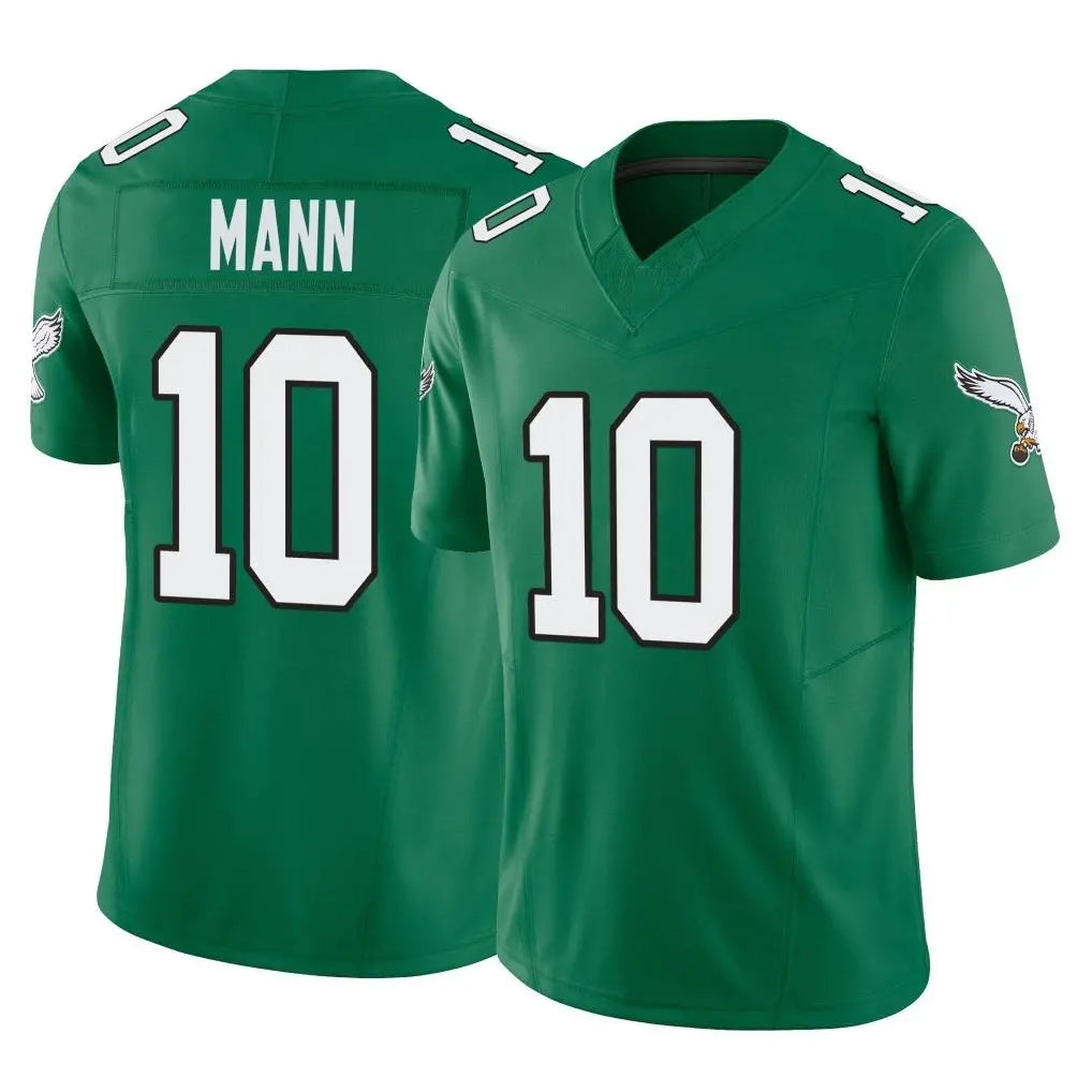 Johmsee P.Eagles #10 Braden Mann Player Green Kelly Alternate Vapor F.U.S.E. Home Game Stitched Jerseys